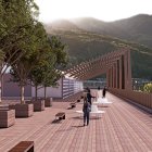 Aspecte de com podria ser la nova connexió entre Prat de la Creu i el passeig del riu.