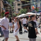 El cònsol major, Cerni Cairat; i la consellera Mireia Codina, durant el ball Cerdà
