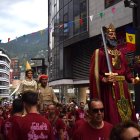 Els gegants, ahir a Meritxell.