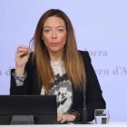 La ministra Helena Mas en una roda de premsa.
