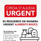Crida urgent de l'ADJRA per recaptar aliments bàsics.