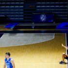 El MoraBanc Andorra va entrenar ahir al pavelló Toni Martí.