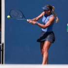 Vicky Jiménez Kasintseva, durant el partit d’ahir a Nova York.