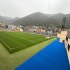 Panoràmica de l’Estadi de la FAF ahir a Encamp.