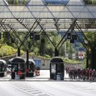 Els corredors entrant al país en l’edició del 2023 de la Vuelta.