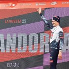 El resident Jay Vine, guanyador de l’etapa de la Vuelta que va finalitzar ahir a Pal.