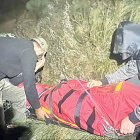 Un moment del rescat del caçador.