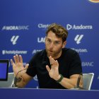 Ibai Gómez, a la sala de premsa de l'Estadi de la FAF, a Encamp.