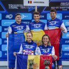 Els cinc pilots andorrans presents al Trial de les Nacions de Treviso.