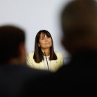 La ministra de Cultura, Joventut i Esports, Mònica Bonell, ahir a la sala de premsa de Govern.