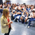 Un moment de l’assemblea de treballadors del SAAS d’ahir al vespre.