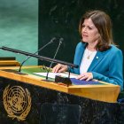 Imma Tor en el discurs a l'ONU per anunciar el reconeixement de Palestina amb condicions