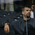 Piqué, a l’Estadi de la FAF abans del partit.
