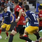 Sergio Molina en el partit contra el Mirandés.