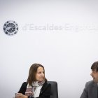 Els cònsols Rosa Gili i Sergi Fernández, ahir en roda de premsa.