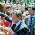 Sarkozy en un moment de la visita que va fer a Andorra l’any 2010.