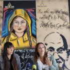Les portaveus de Hope Palestina, Maria Burgués i Amaya Ferrer.