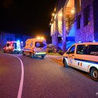 La policia en l'accident a Arinsal.