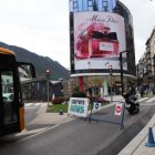 L'avinguda de Meritxell tallada.