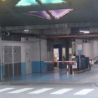 L'entrada de l'aparcament de Caldea.