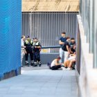 La zona d’Escaldes on s’acostumen a reunir els joves.