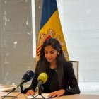 Resma Punjabi durant la roda de premsa de dimissió.
