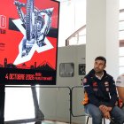 Els pilots, Toni Bou i Gabriel Marcelli, durant la presentació de l'X-Trial Andorra la Vella