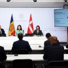 Landry Riba i Imma Tor a la reunió amb l'ambaixador de Dinamarca, Michael Braad
