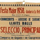 El cartell de la Festa Major d’Andorra la Vella del 1958.