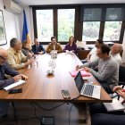 Un moment de la reunió d'aquest matí per explicar el projecte de protecció del 30% del territori.