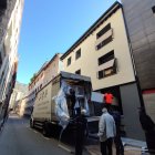 Els pisos de Roureda de Sansa, quan es culminaven les obres.