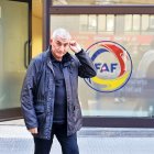 El president de la FAF, Fèlix Álvarez, a la sortida de la reunió de la setmana passada.