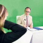 Xavier Espot abans de l’inici de l’entrevista.