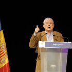 El president de la Federació d'Associacions de la Gent Gran, Fèlix Zapatero, a la Festa Magna.