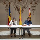 Signatura del conveni entre el Ministeri d'Afers Socials i l'Ajuntament de Barcelona