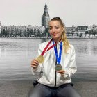 Naiara Liñán, amb les dues medalles de Riga.