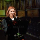 La degana del col·legi d'advocats, Sònia Baixench, durant el discurs a la cerimònia de la toga.