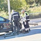 La policia i agents de circulació al lloc dels fets.