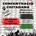 La concentració propalestina es farà demà a la tarda a la plaça de la Rotonda