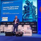 Carlos Salinas, del MoraBanc Andorra, durant la seva ponència a la Fira de Barcelona