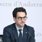 El ministre Guillem Casal en la roda de premsa d'aquesta tarda