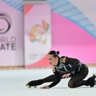 Brenda Luque durant la seva actuació.