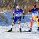 Irineu Esteve, a l’esquerra, als Jocs d’hivern del 2022 a Pequín.