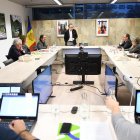 La reunió del Pacte d'Estat celebrada ahir.