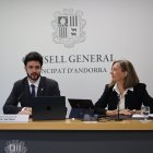 Cerni Escalé i Maria Àngels Aché a la Roda de premsa d'aquesta tarda