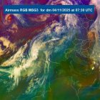 Imatge de la pertorbació que afectarà el Principat a partir de demà a la nit