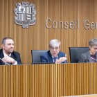 El ministre d'Educació, Ladislau Baró, durant la compareixença al Consell General.