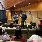 Fité amb els alumnes de l'escola francesa de la Massana, durant la visita al comú