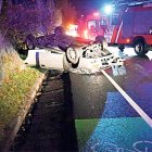 El cotxe bolcat a Encamp.