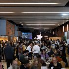 Assistents a la Mostra Gastronòmica, ahir al matí.